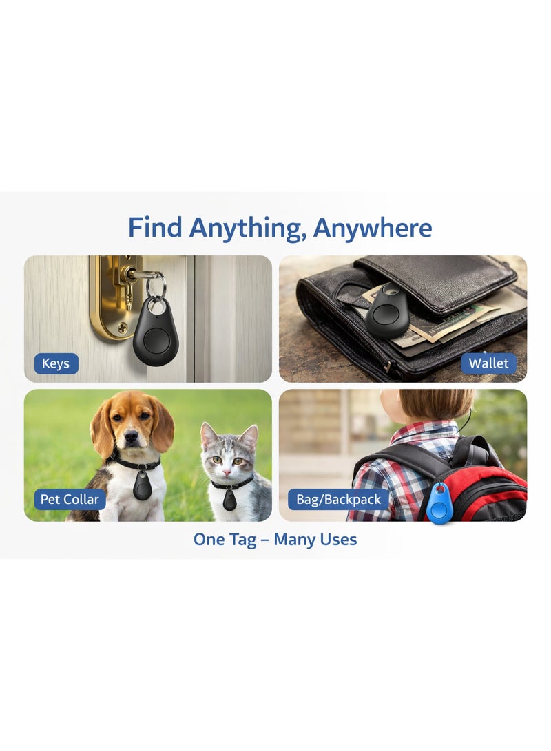 RAFOMAC iTag Bluetooth Key Finder & Phone Locator – Smart Anti-Lost Tracker Tag for Keys, Wallet, Pets, Luggage – App Controlled Item Finder with Alarm, Remote Camera Shutter & Replaceable Battery - Image 2